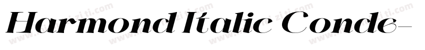 Harmond Italic Conde字体转换